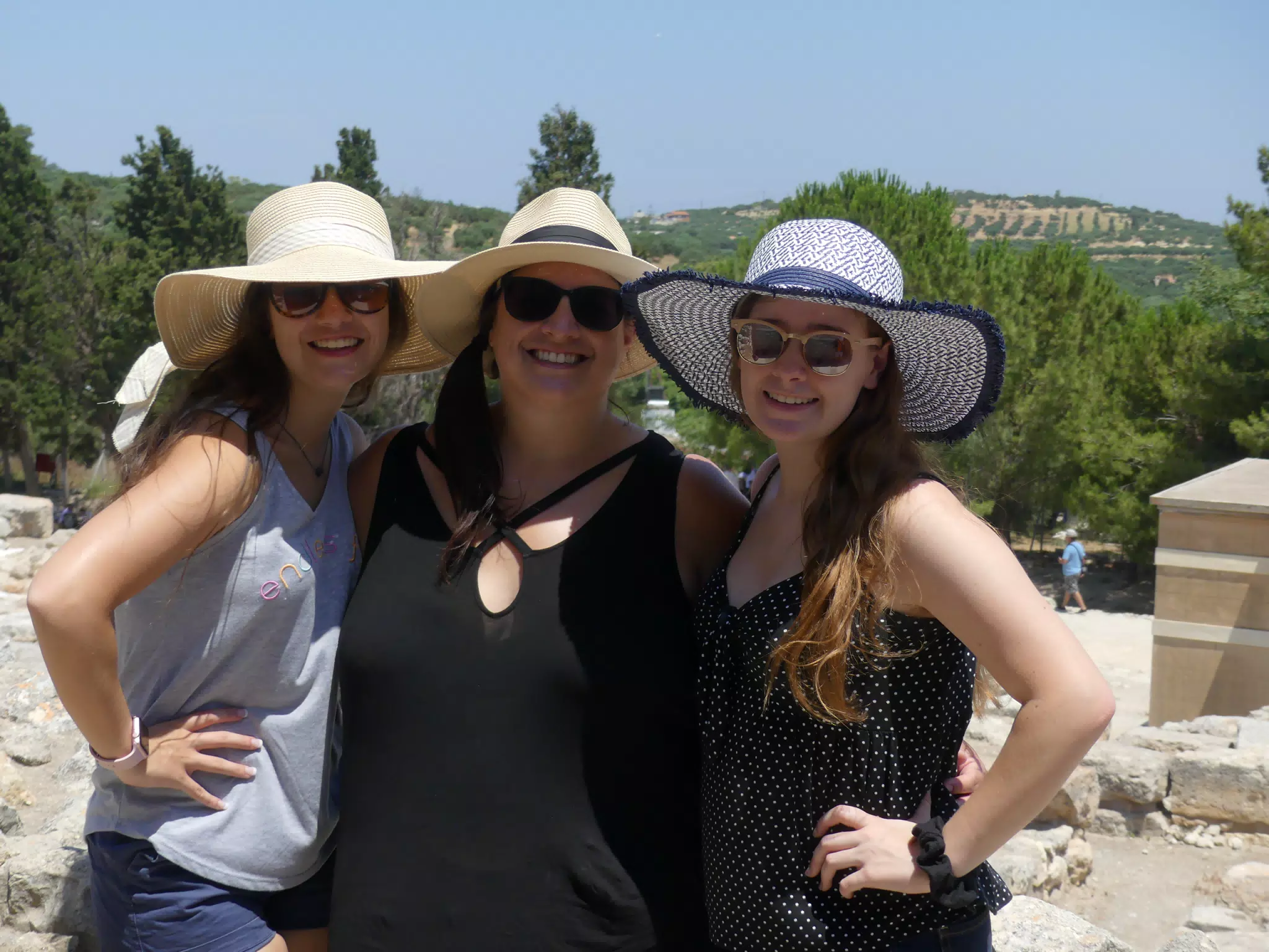 Emily, Dominica, & Madeline at the Ruins of Knossos