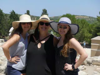 Emily, Dominica, & Madeline at the Ruins of Knossos