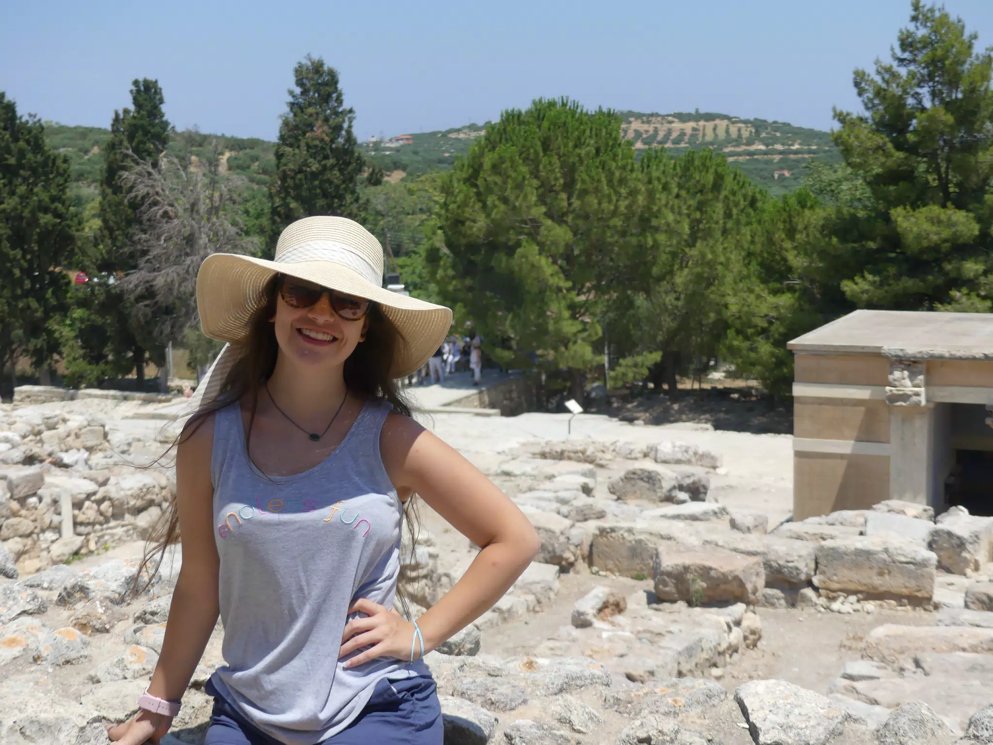 Emily at the Ruins of Knossos
