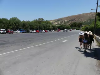 Parking Lot for the Cave of Zeus Hike