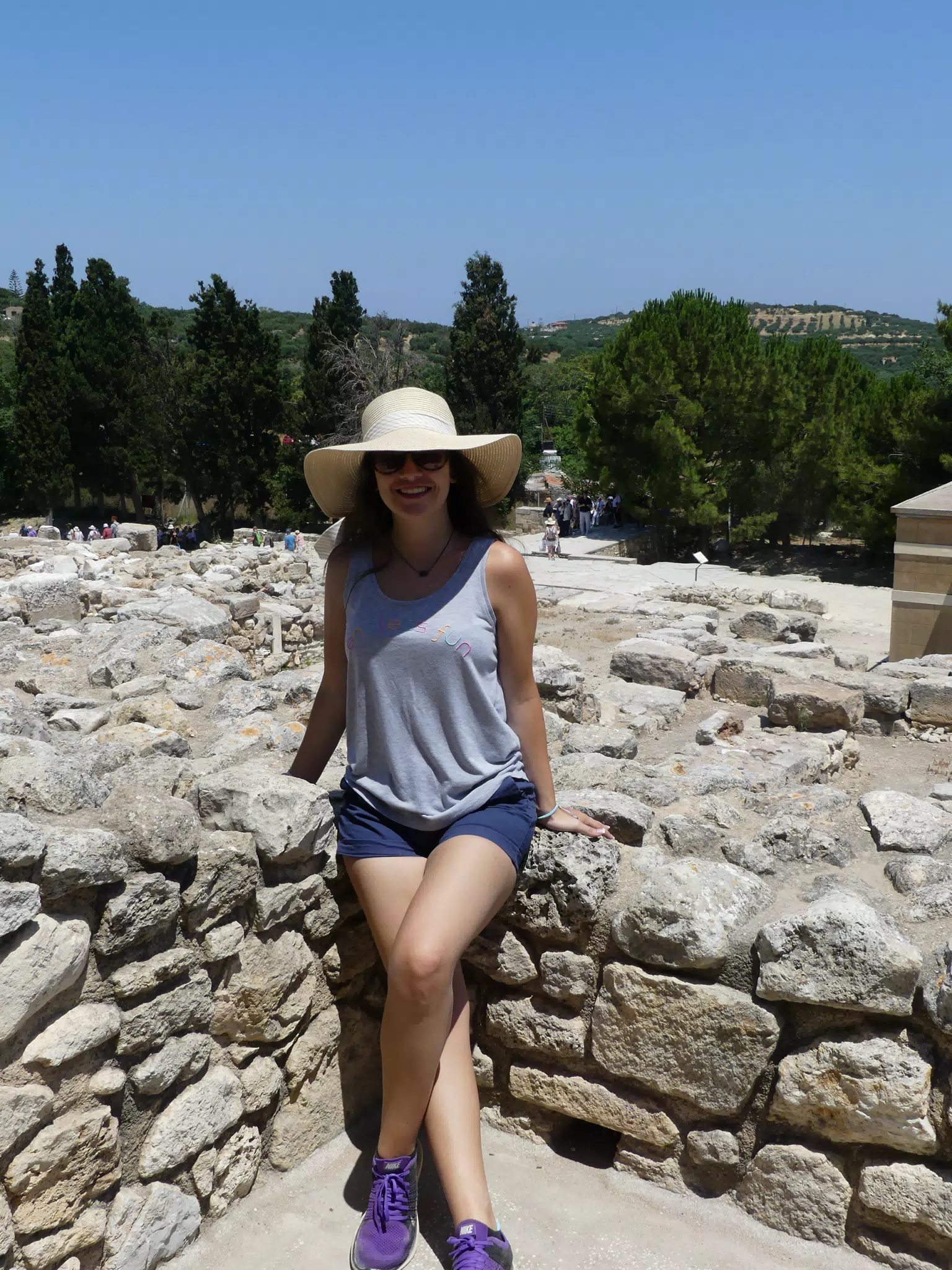 Emily Grice at the Ruins of Knossos
