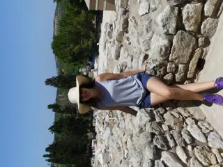 Emily Grice at the Ruins of Knossos