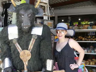 Madeline with the Stuffed Minotaur