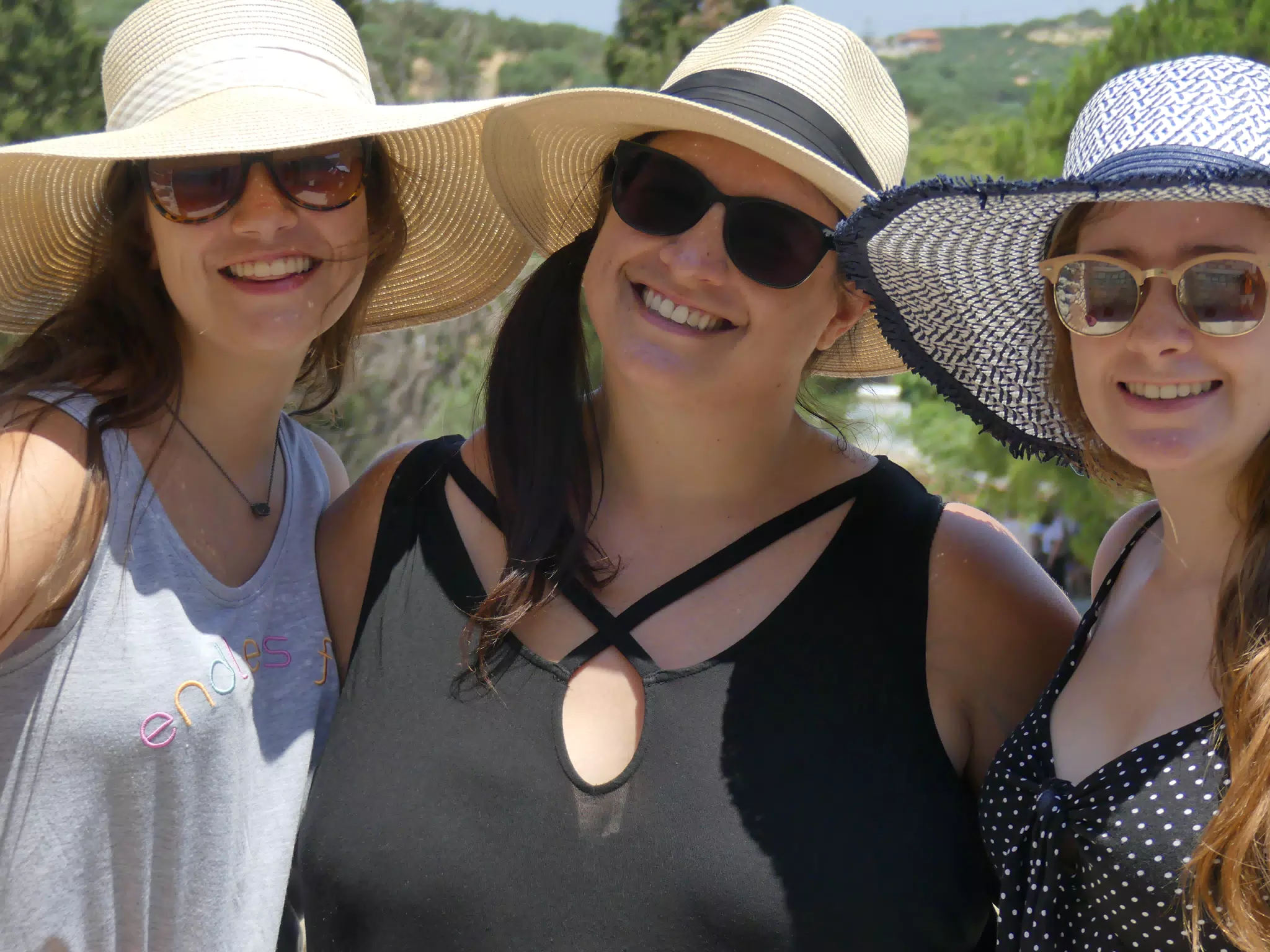 Emily, Dominica, and Madeline at the Ruins of Knossos