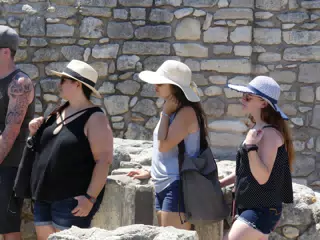 Dominica, Emily & Madeline at Knossos