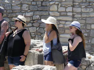 Dominica, Emily & Madeline at Knossos