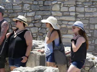 Dominica, Emily & Madeline at Knossos