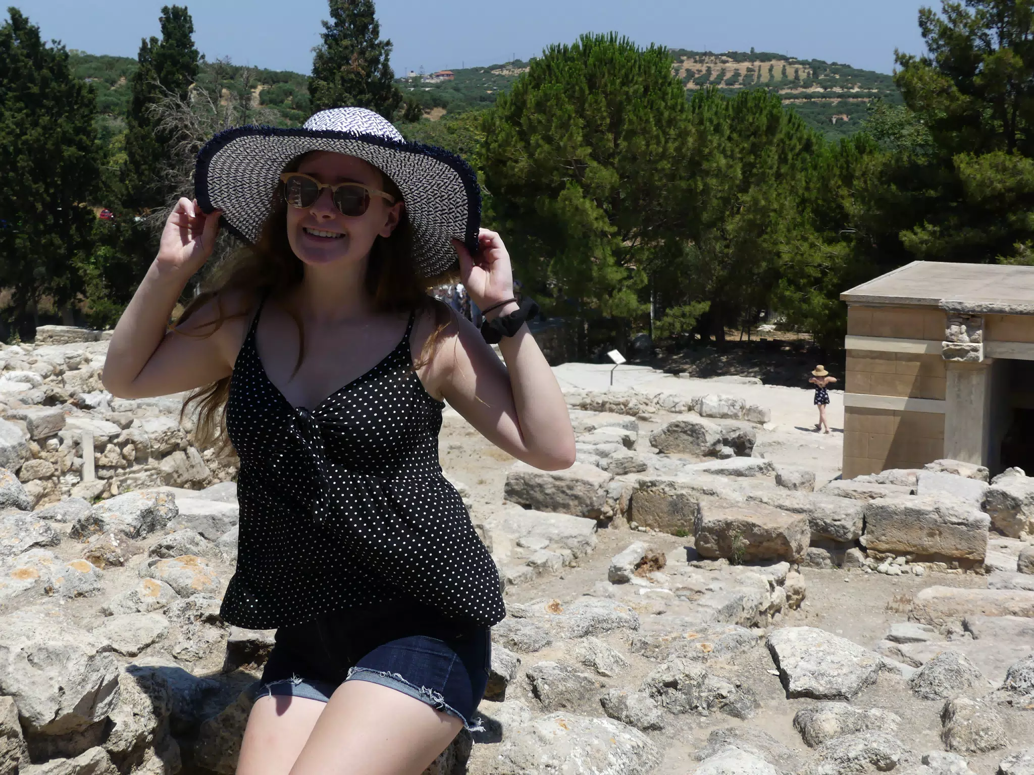 Madeline at the Ruins of Knossos