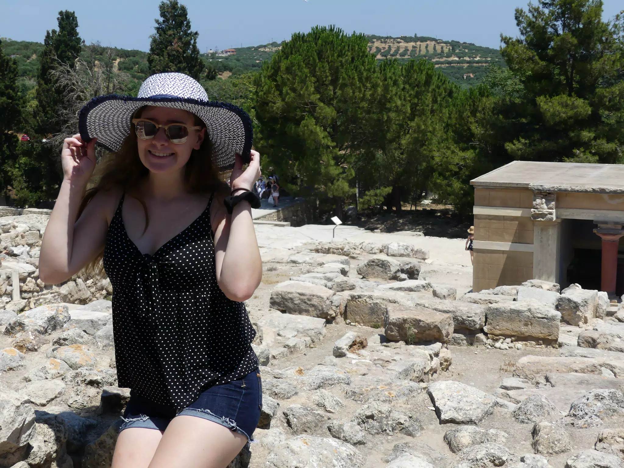 Madeline at the Ruins of Knossos