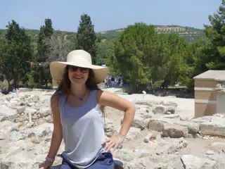 Emily at the Ruins of Knossos