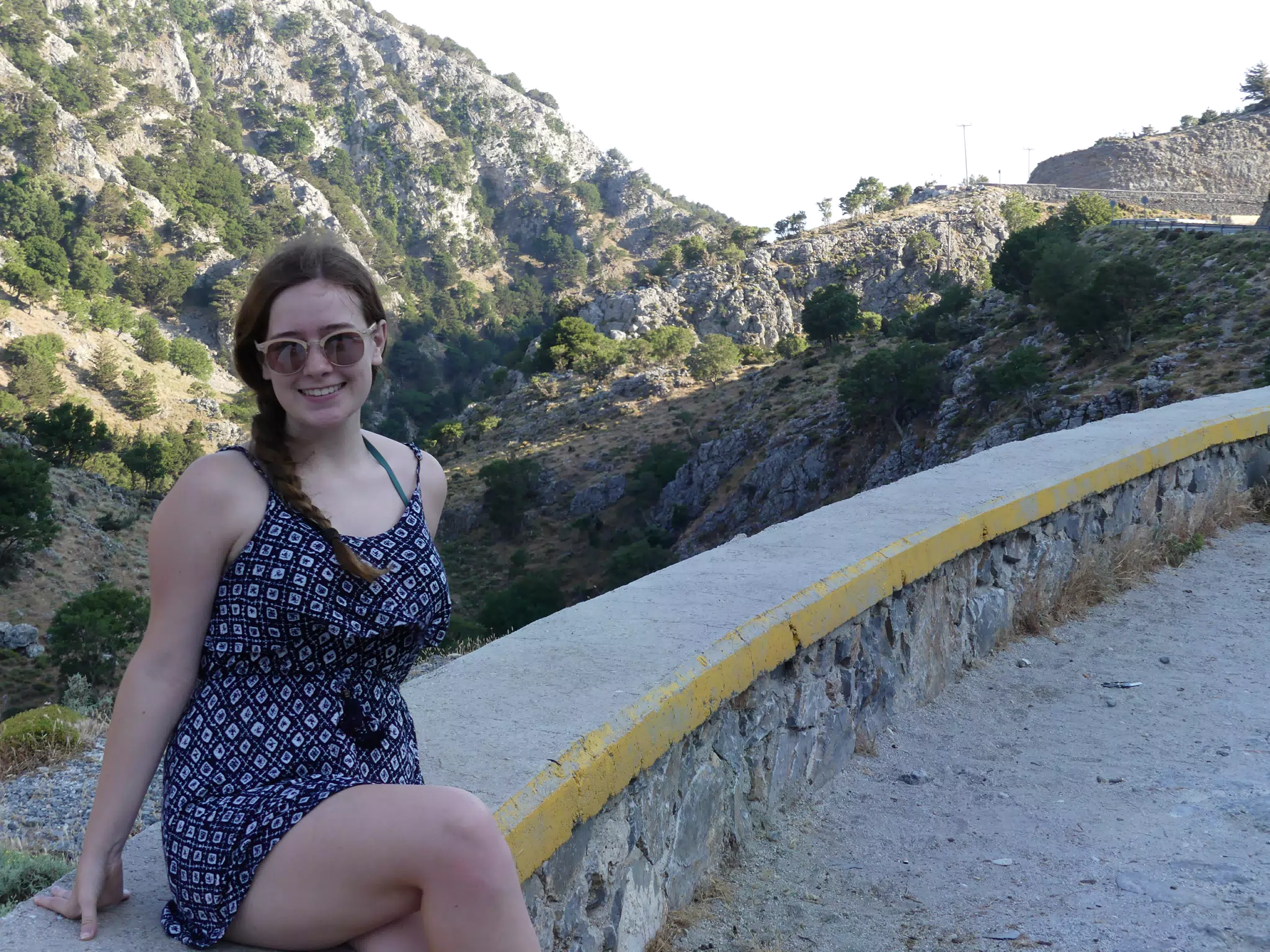 Madeline in Sunglasses and Romper by Gorge on Crete