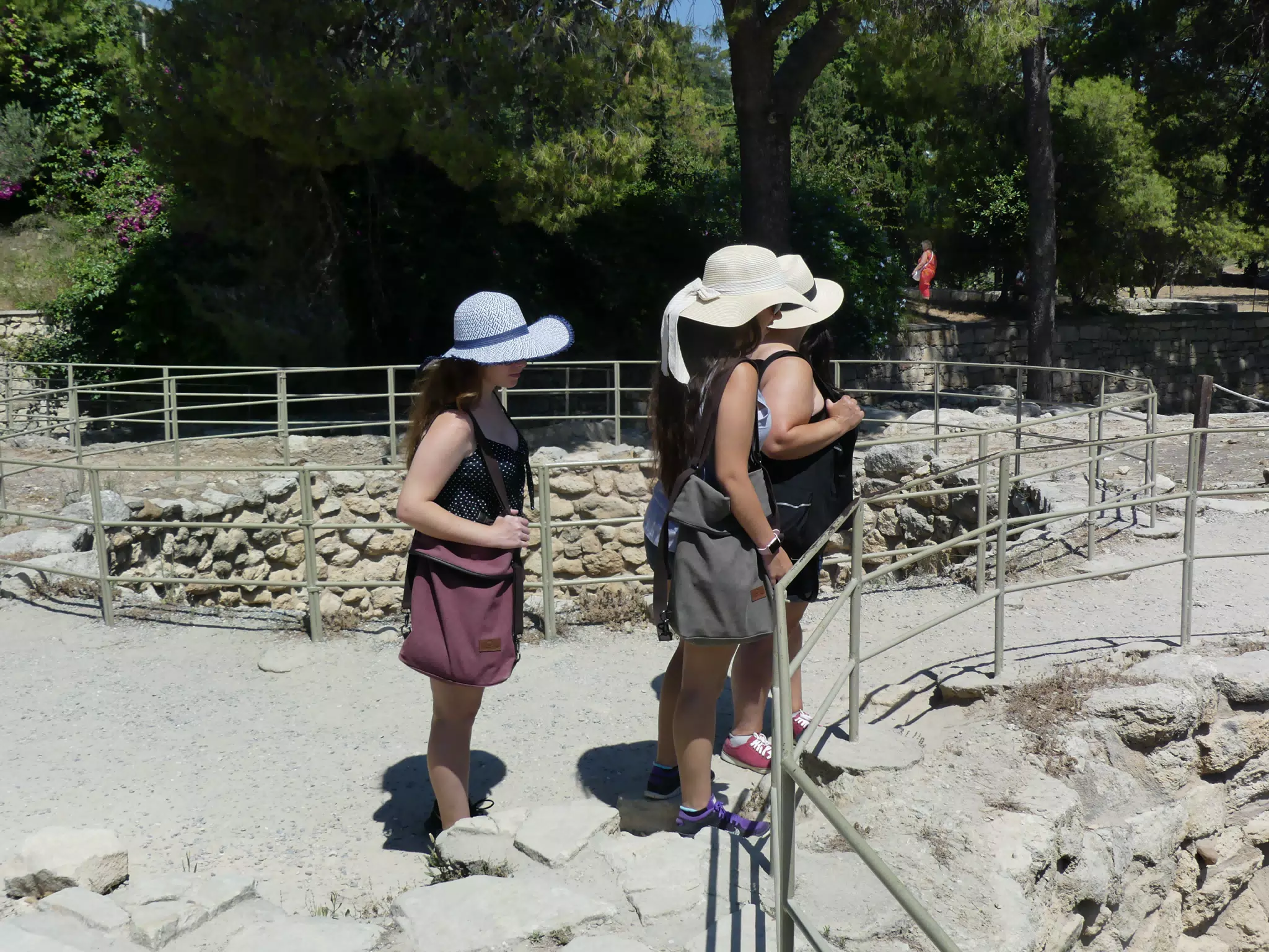 Madeline, Emily, and Dominica in Knossos