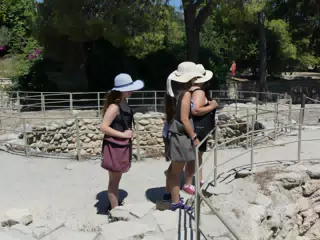 Madeline, Emily, and Dominica in Knossos