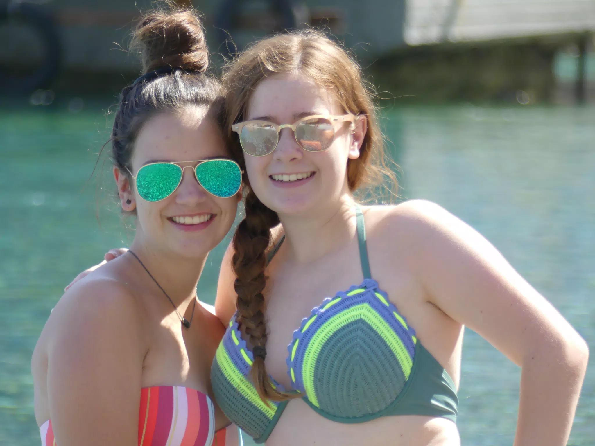 Emily and Madeline at Glyka Nera Crete