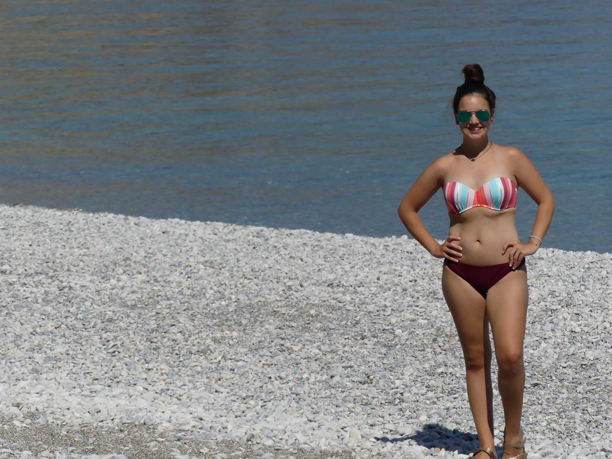 Emily on Glyka Nera Beach
