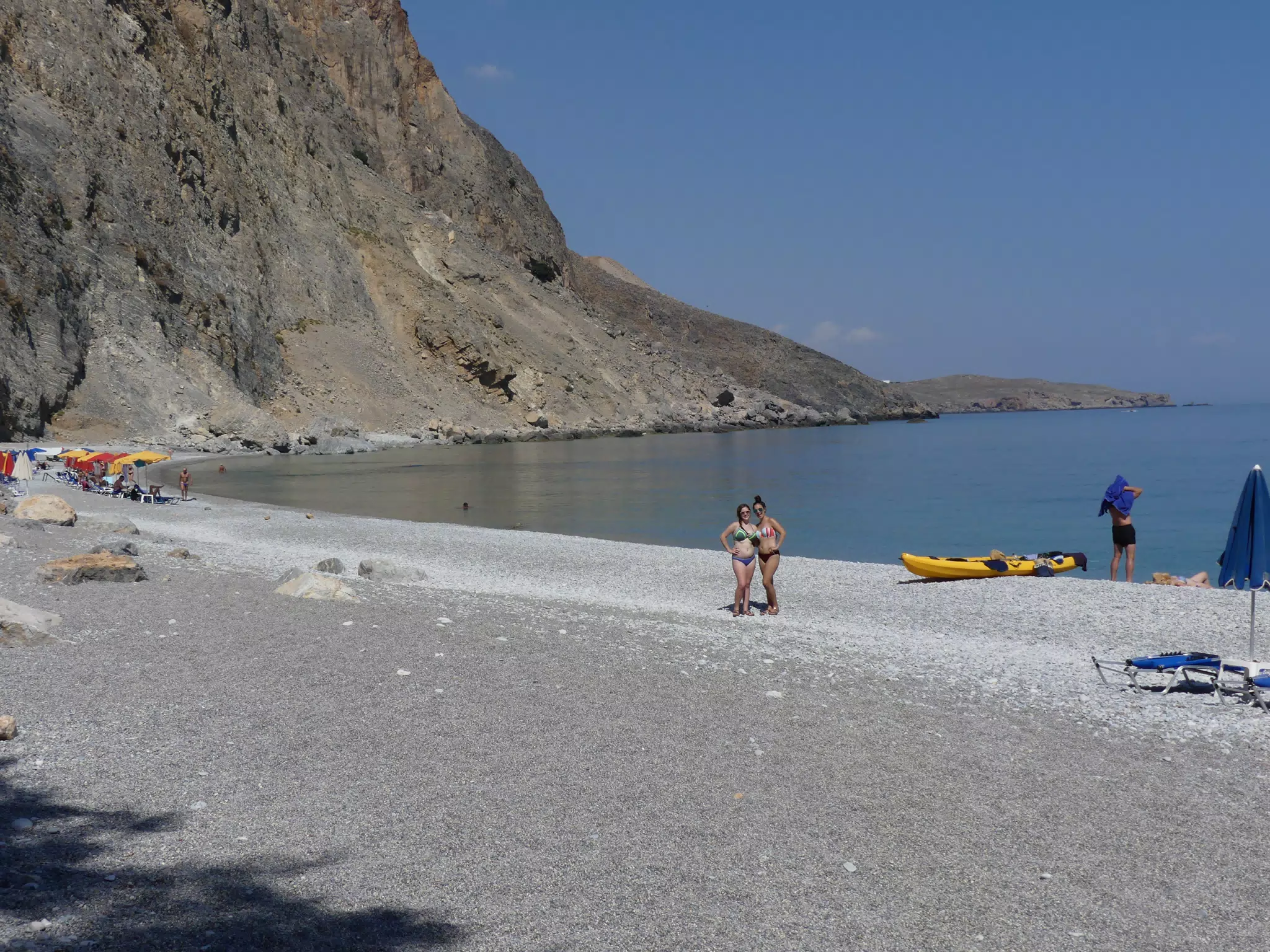 Madeline and Emily on Glyka Nera Beach