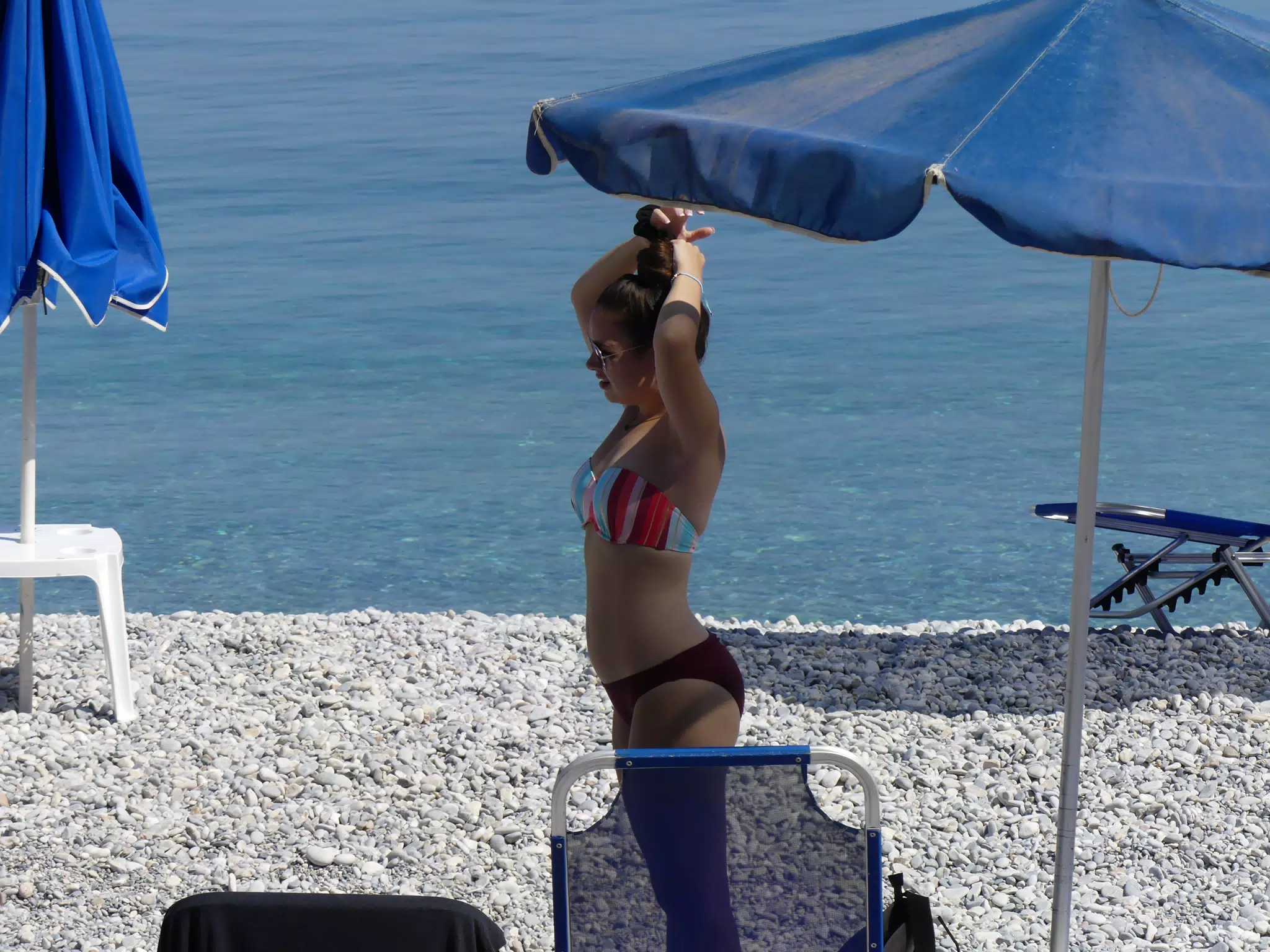 Emily on Glyka Nera Beach