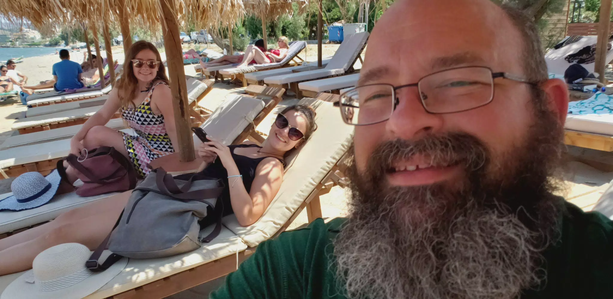Madeline, Emily & Scott on Kolatsos Beach, Crete