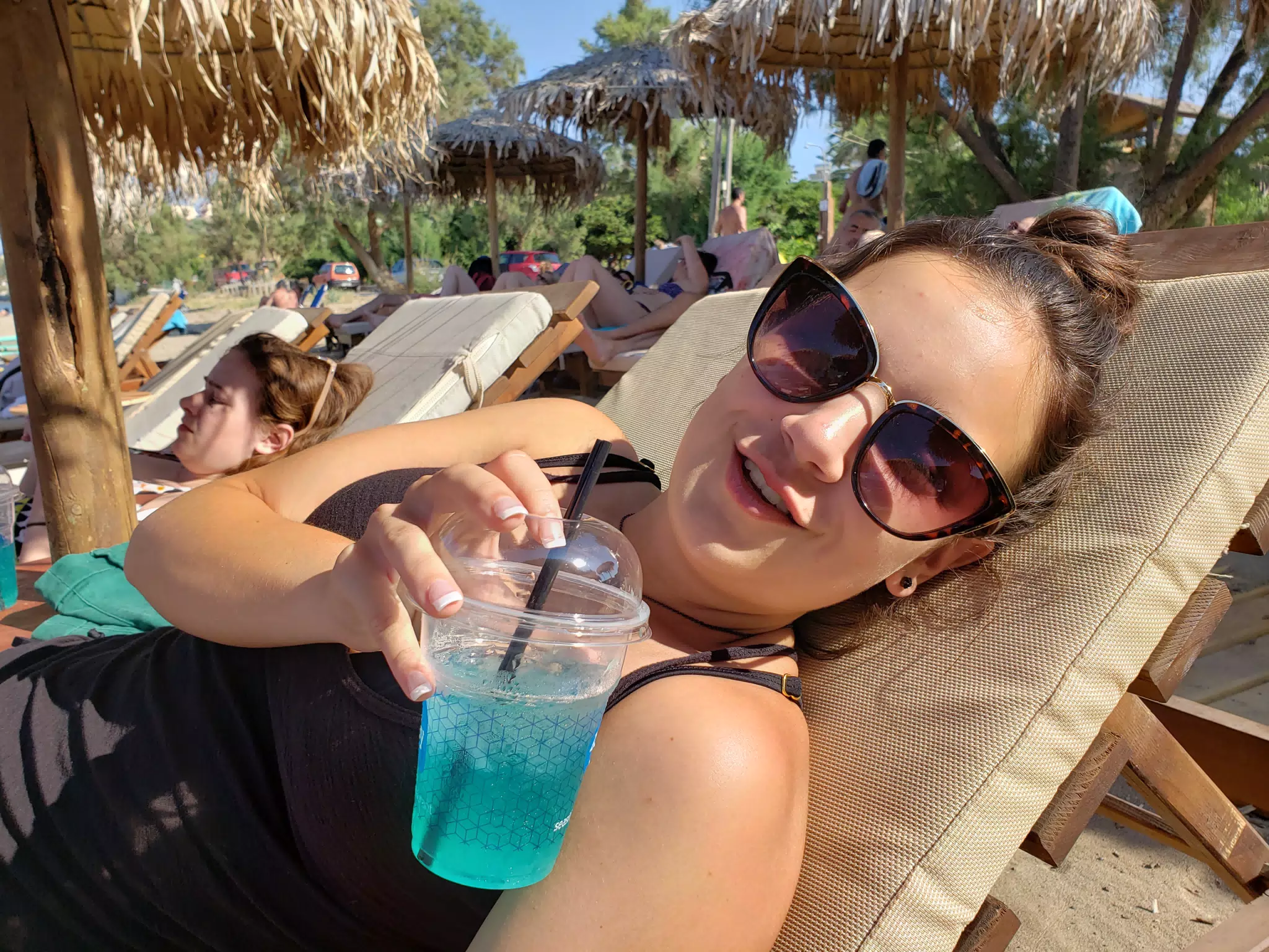 Emily with Hurricane at the Almy, Kolatsos Beach, Crete