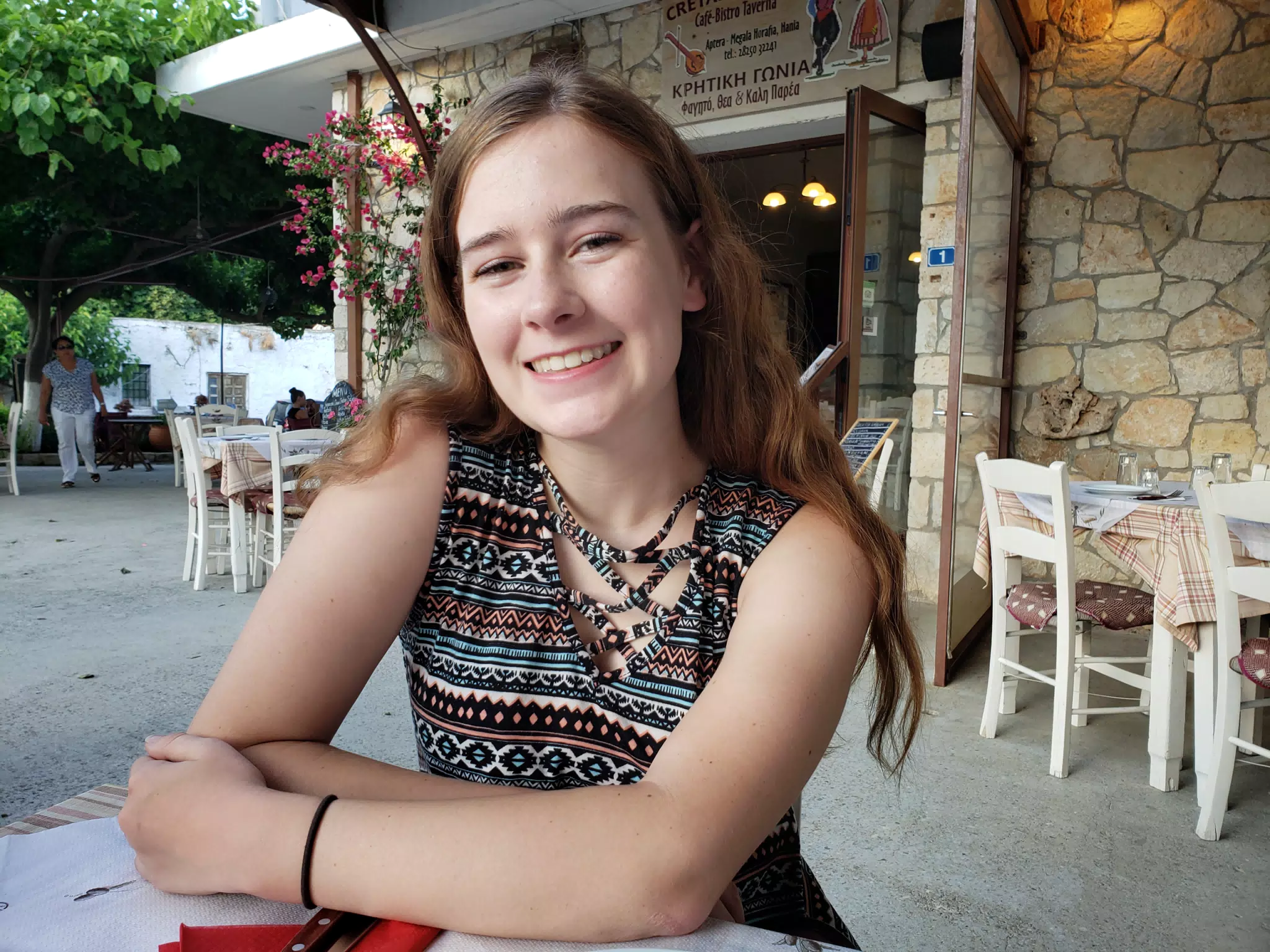 Madeline at the Cretan Corner, Aptera, Crete, Greece