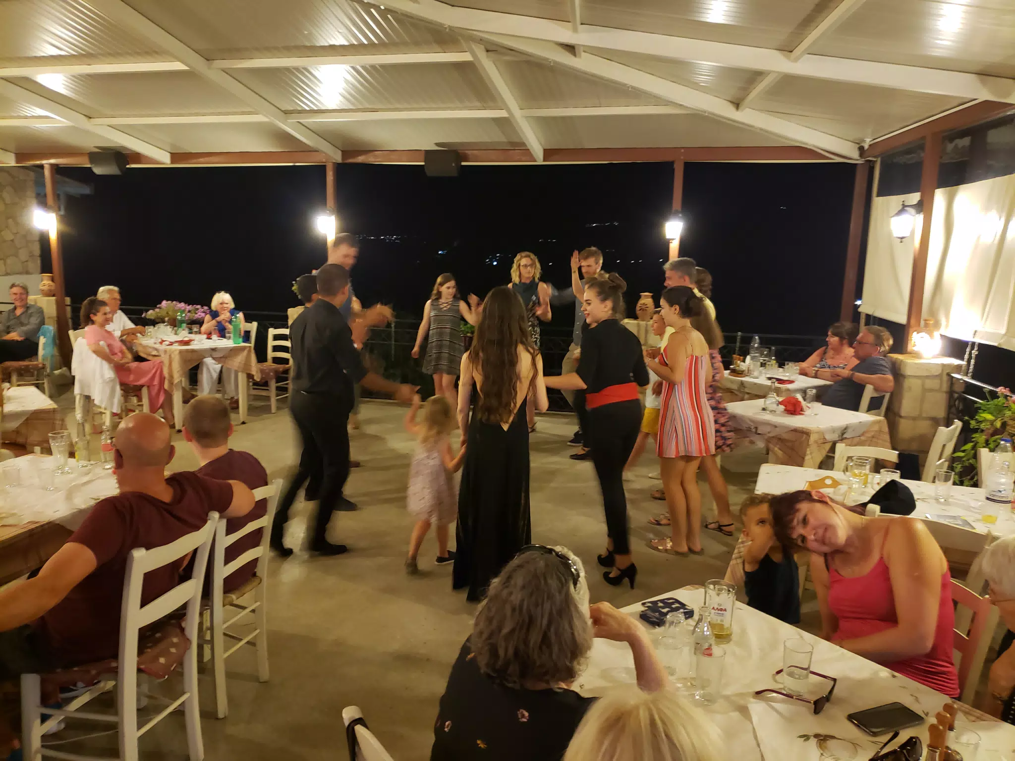 Dancing at the Cretan Corner with Madeline & Emily