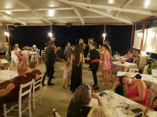 Dancing at the Cretan Corner with Madeline & Emily