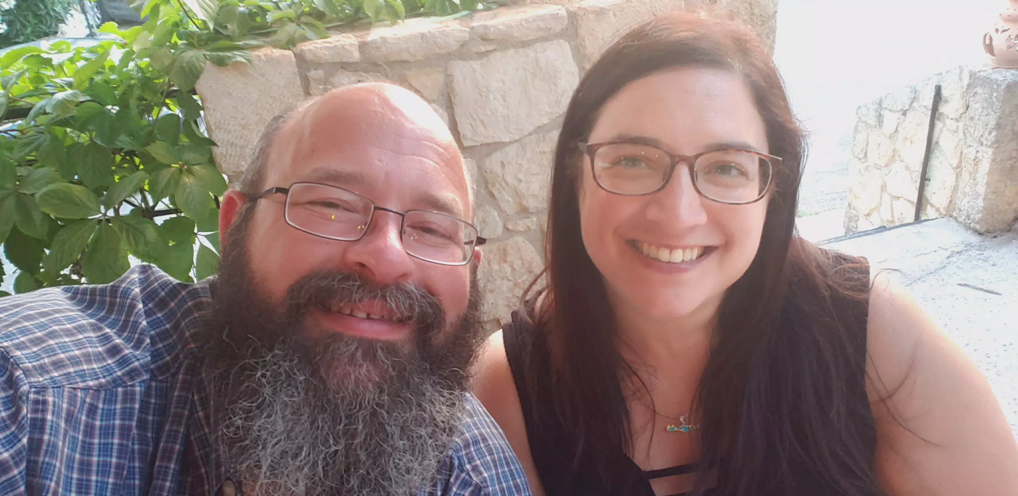 Scott & Dominica at the Cretan Corner in Aptera