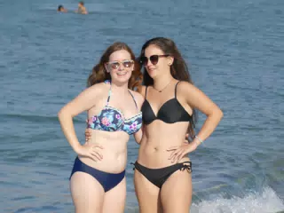 Laughing Girl on Greek Beach