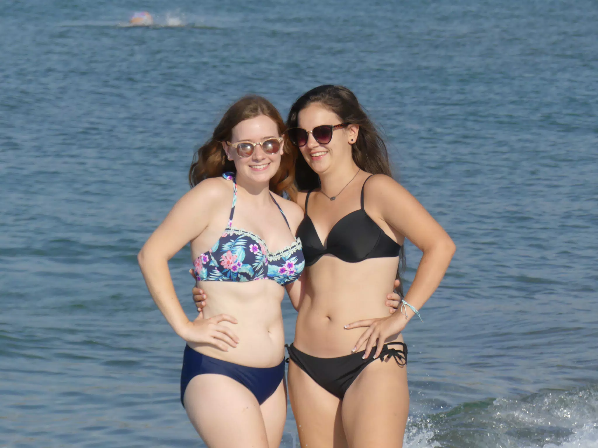 Teens Posing on Greek Beach