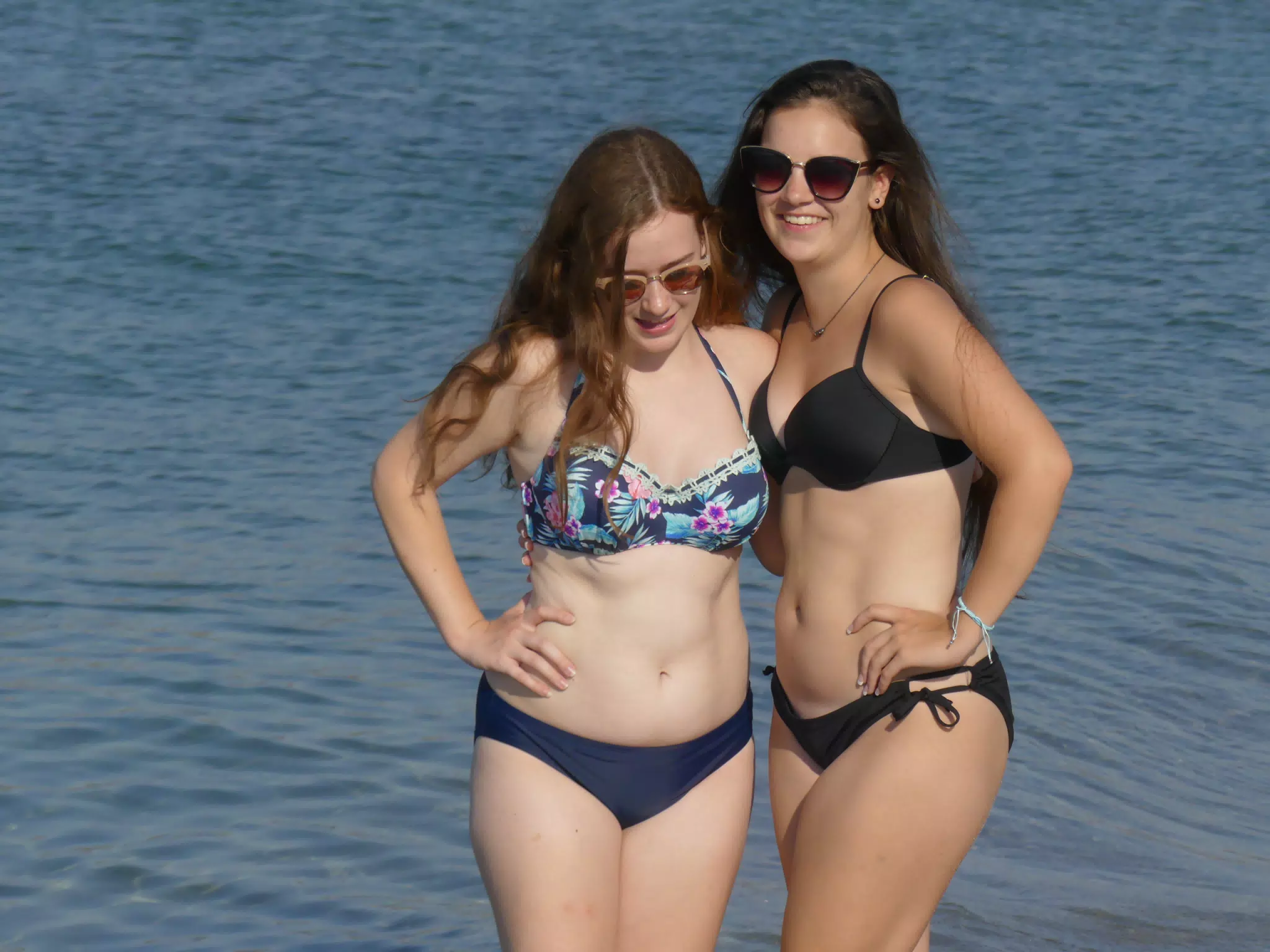Teens Posing on Greek Beach