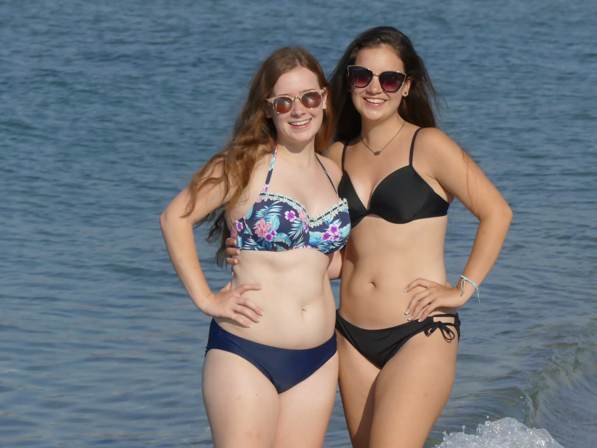 Grice Sisters on Beach on Crete, Greece