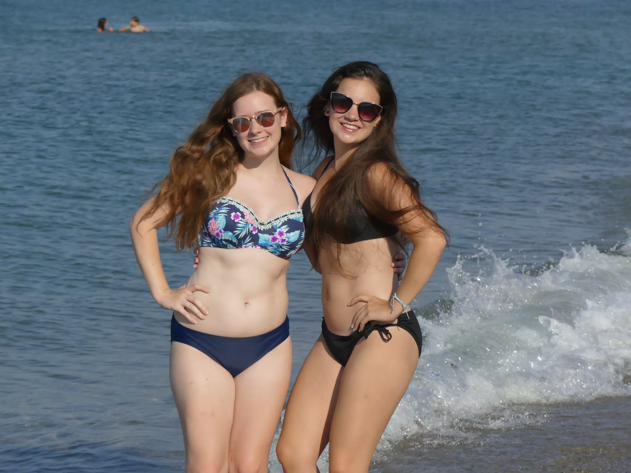Madeline & Emily Grice Modeling on Kolatsos Beach on Crete, Greece
