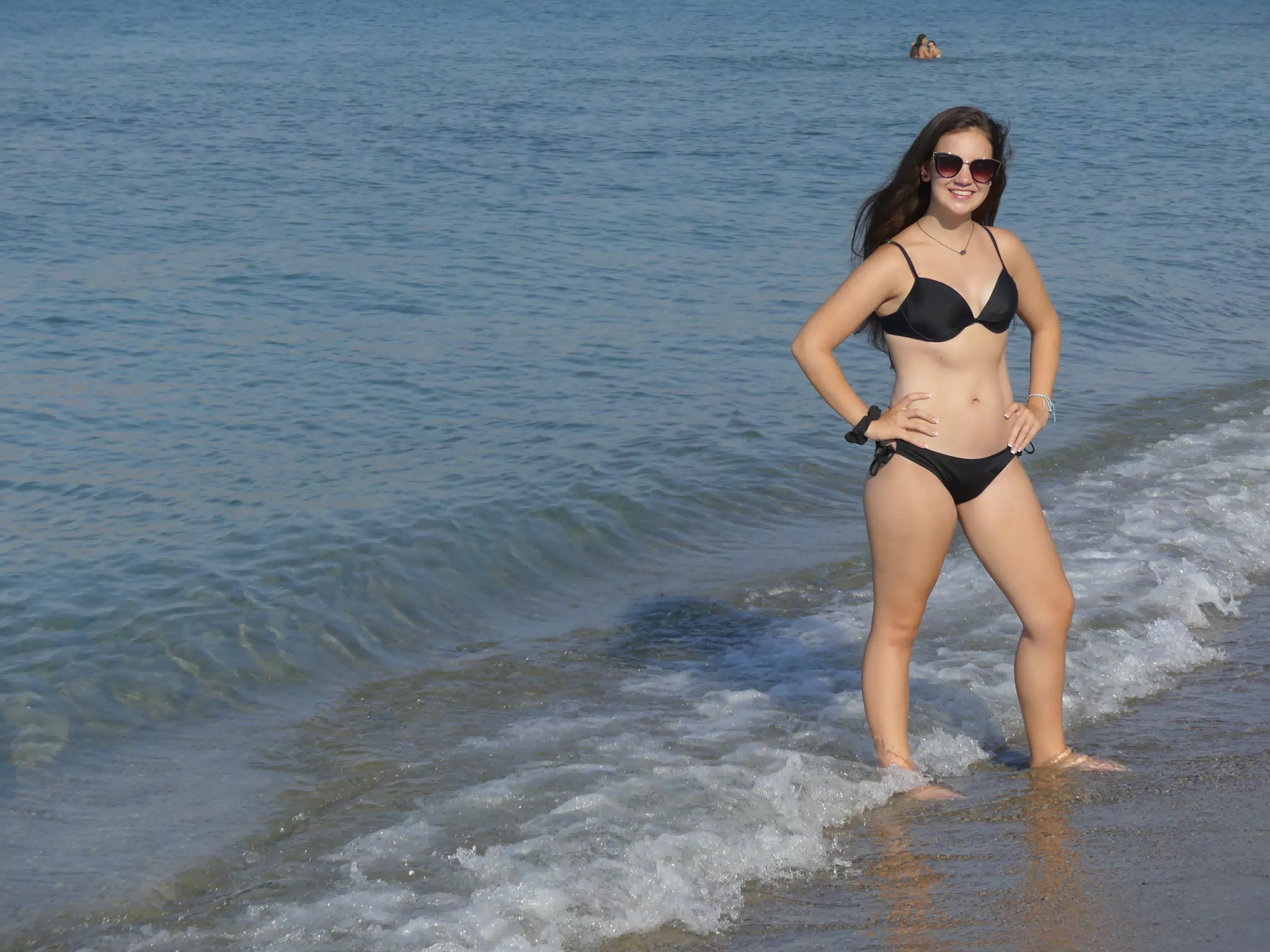 Emily Posing on Kolatsos Beach