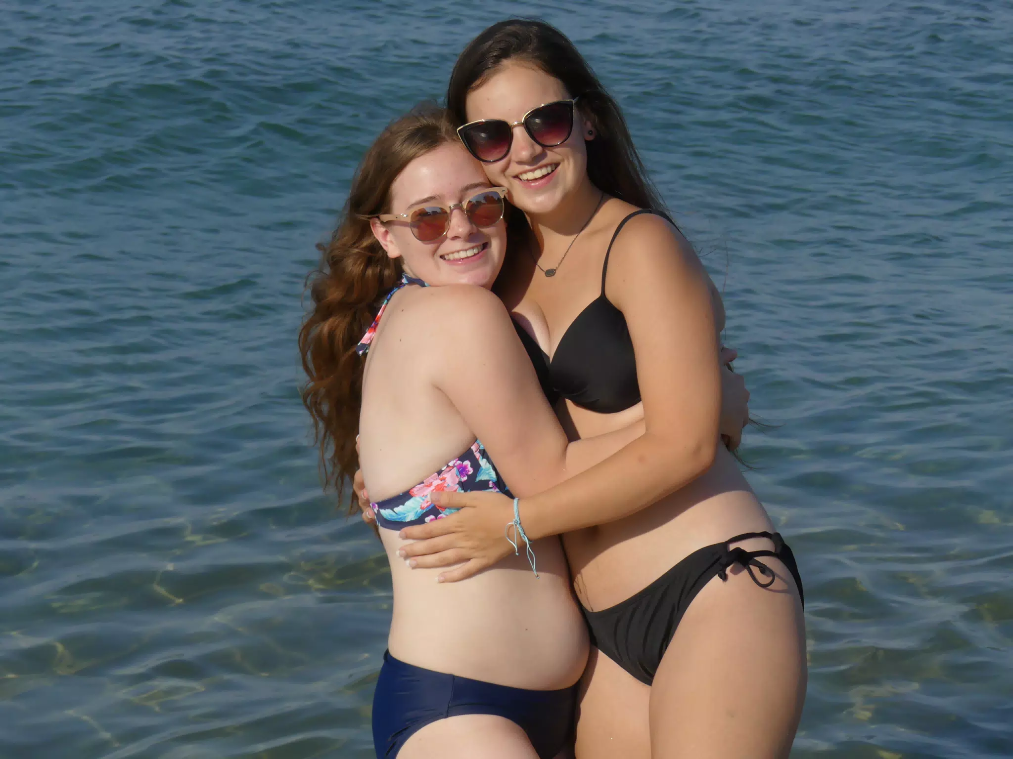 Madeline and Emily on Kolatsos Beach on Crete