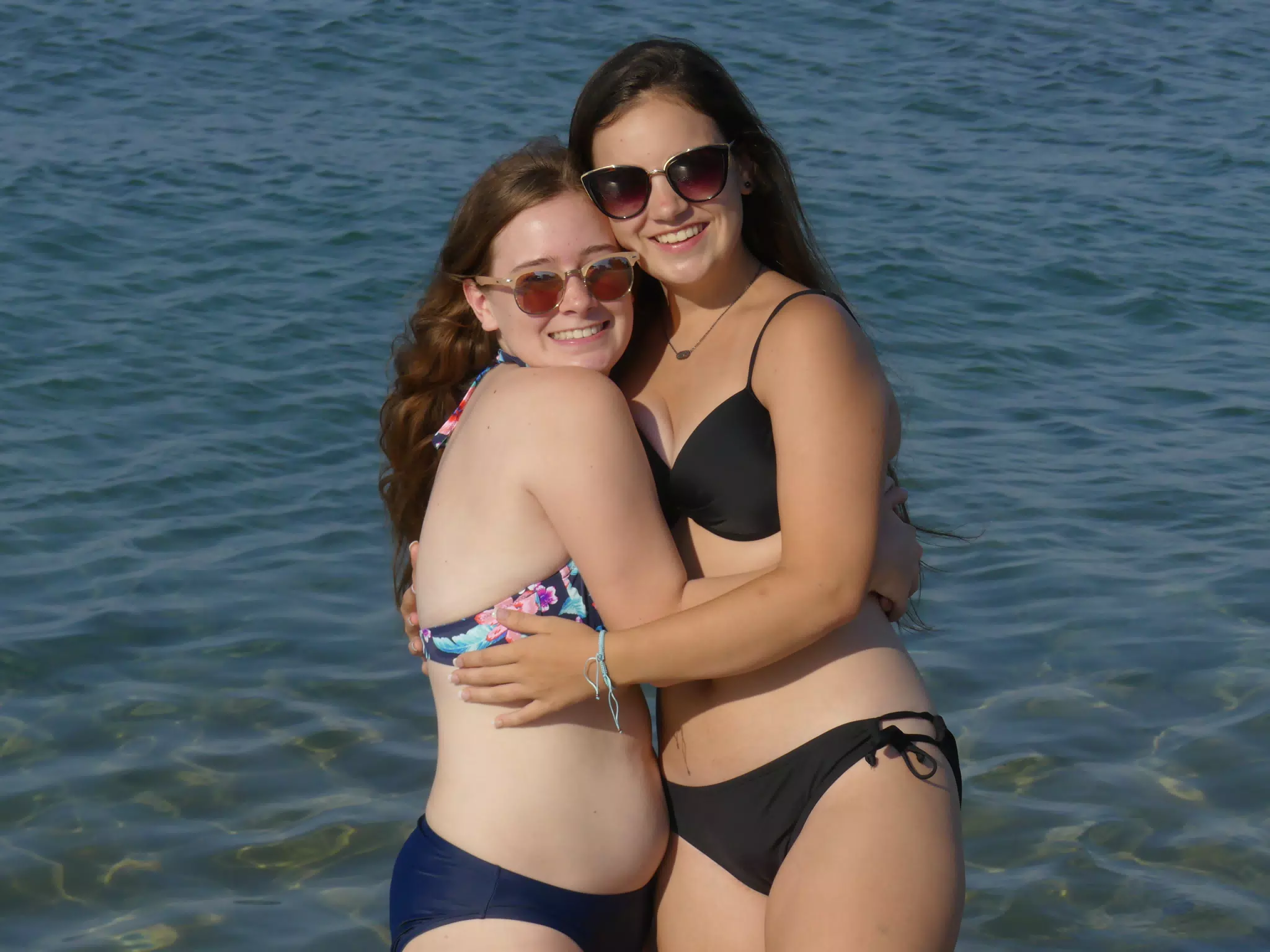 Madeline & Emily on Kolatsos Beach, Crete