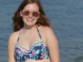 Madeline Posing in the Sea