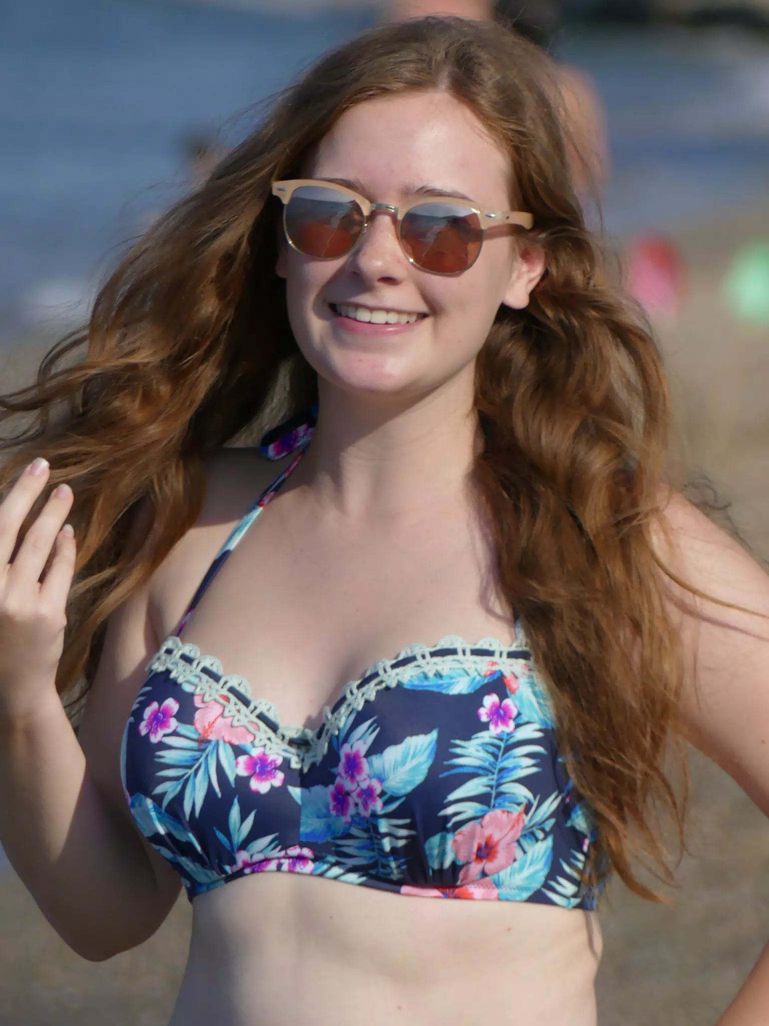 Girl on Kolatsos Beach on Crete