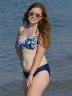 Girl Posing on Greek Beach