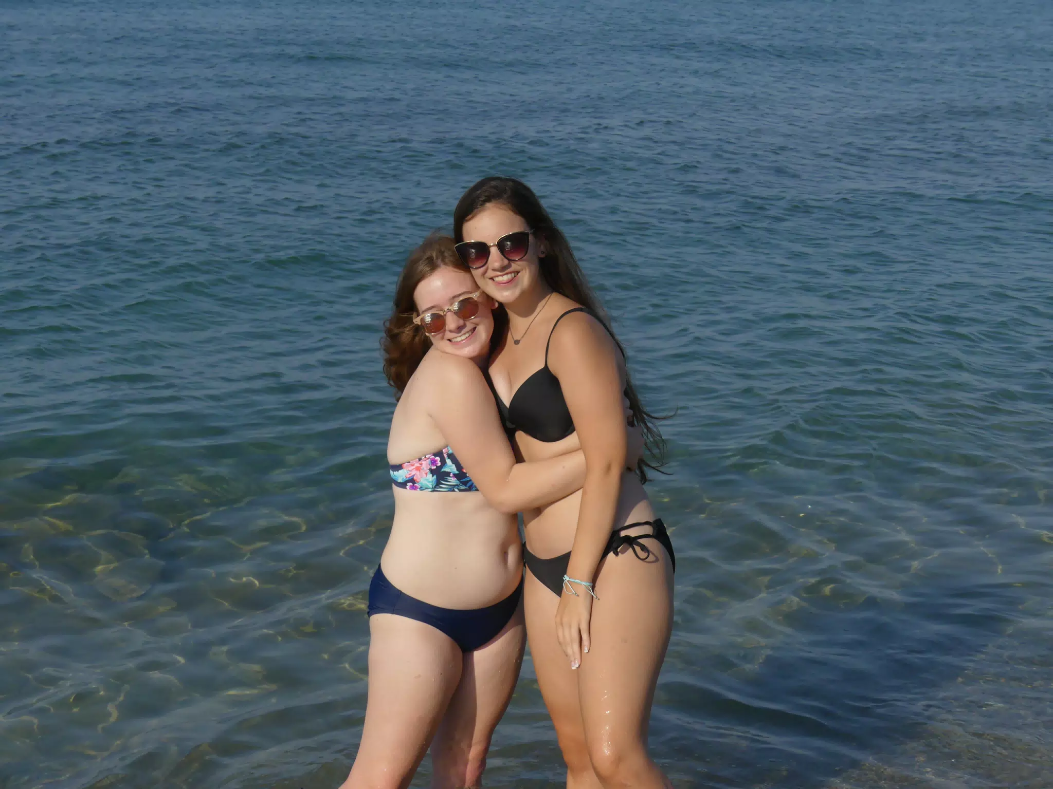 Madeline & Emily on Kolatsos Beach, Crete