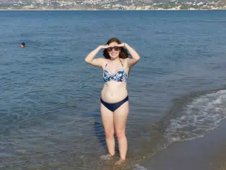 Madeline Grice on Kolatsos Beach