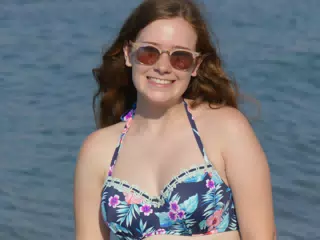 Teen Girl on Beach Posing