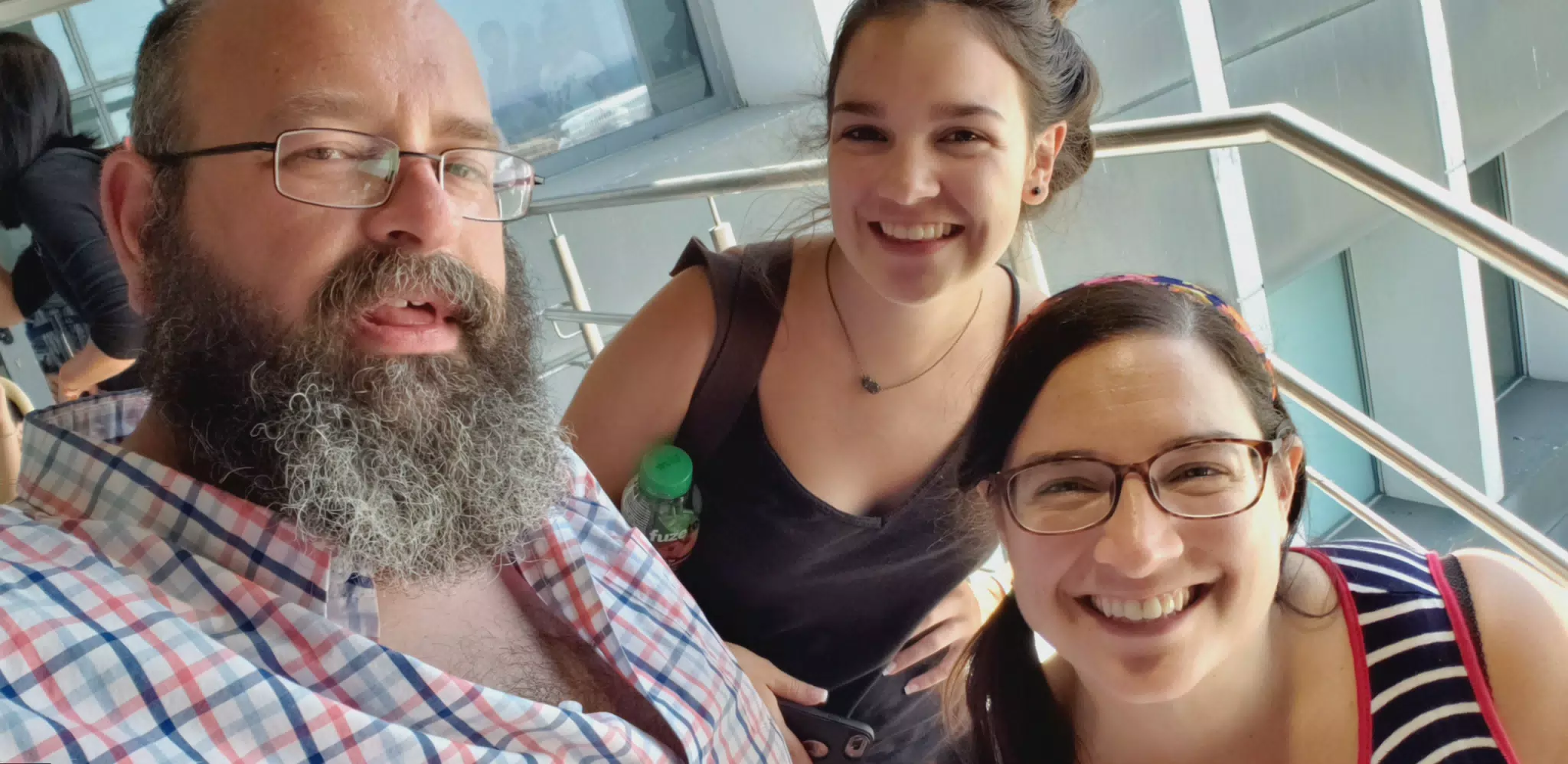 Scott, Emily & Dominica Ready to Fly to Rome