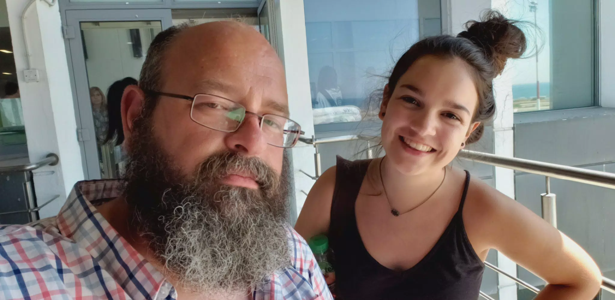 Scott and Emily at Cretan Airport