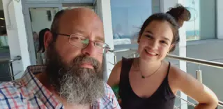 Scott and Emily at Cretan Airport