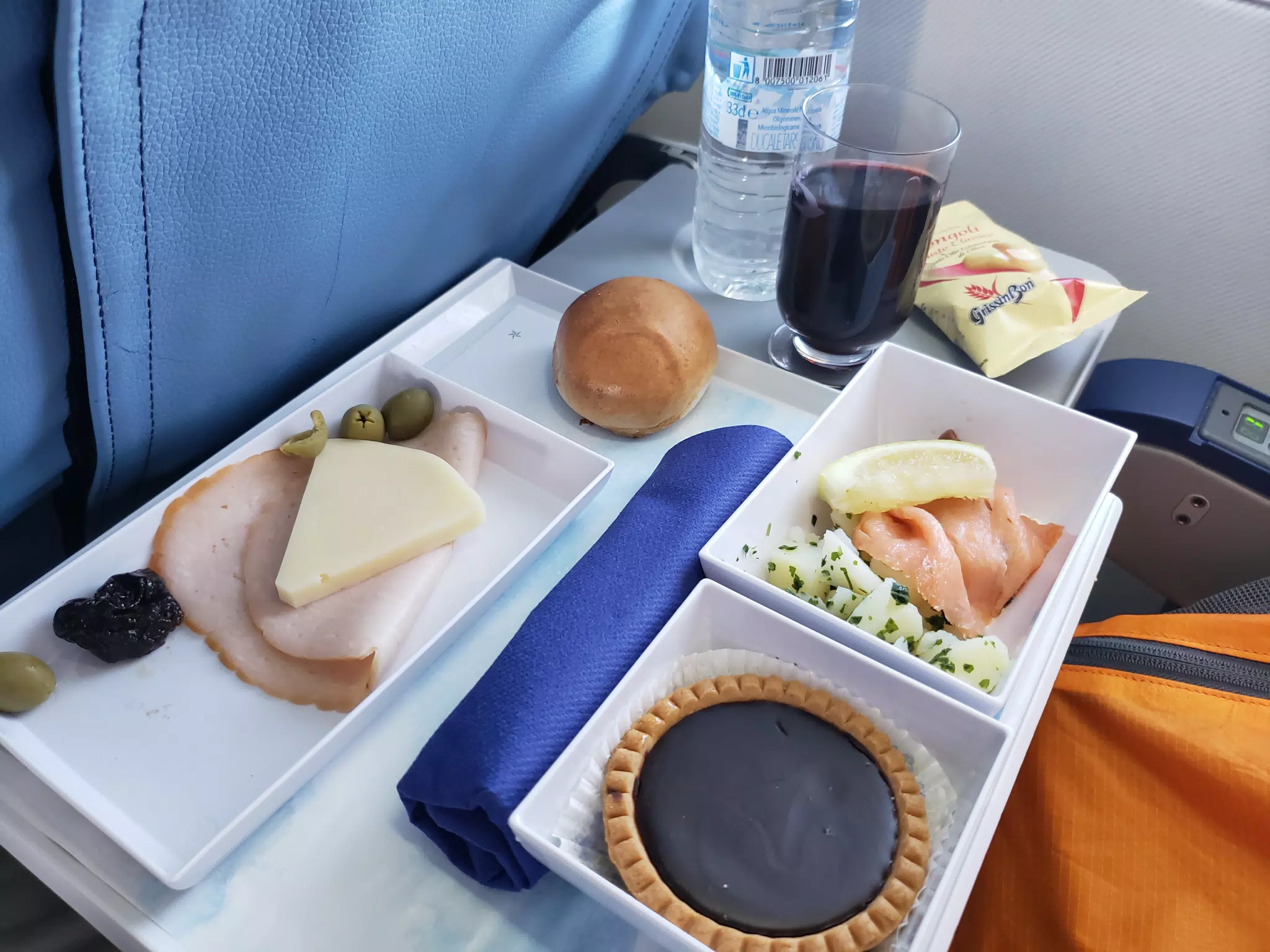 Food on Our Neos Flight to Rome