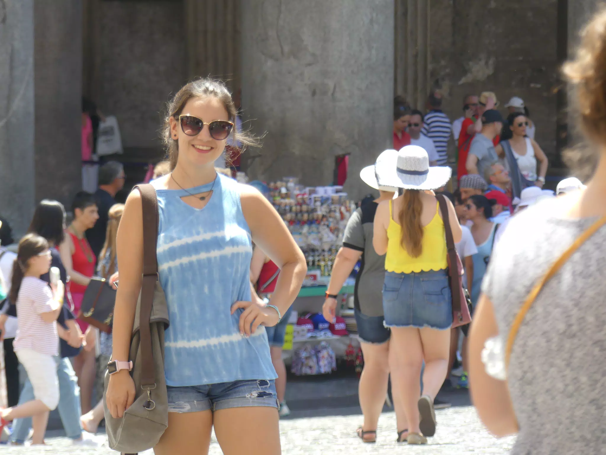 Emily at the Trevi Fountain