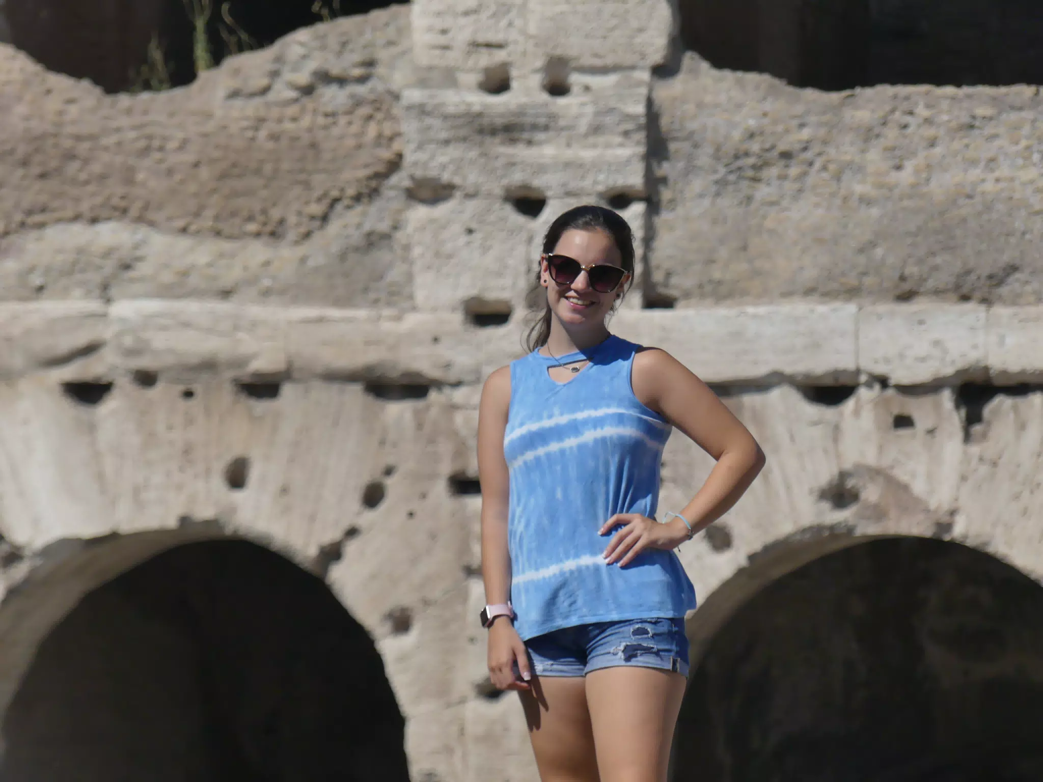 Emily Posing at the Colosseum
