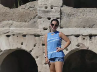 Emily Posing at the Colosseum
