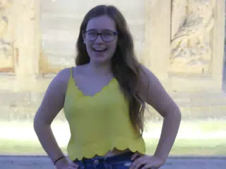Girl by Fountain