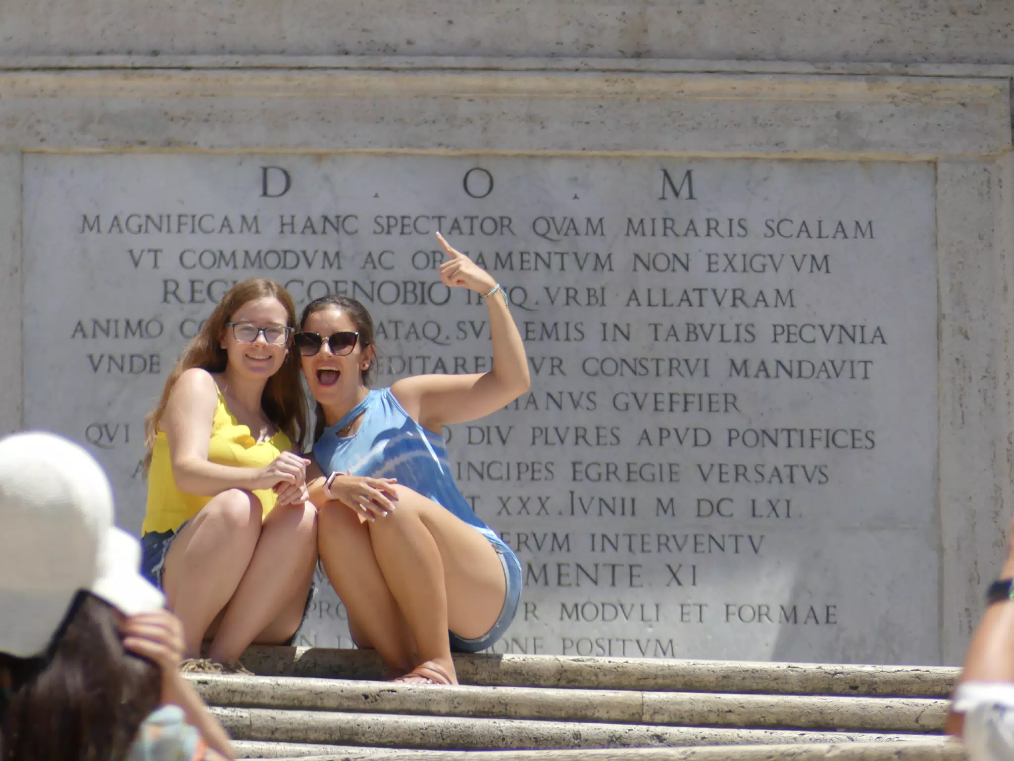 Madeline and Emily on the Spanish Steps